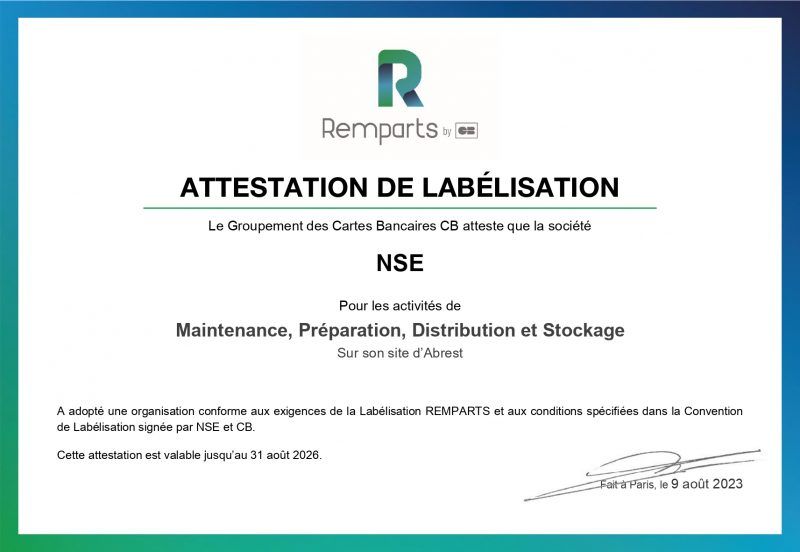NSE obtains REMPARTS certification NSE
